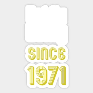 Boldly Going Since 1971 Sticker